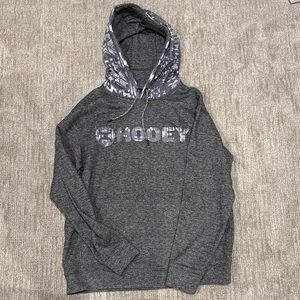 Hooey Men's Charcoal and Patterned Hoodie